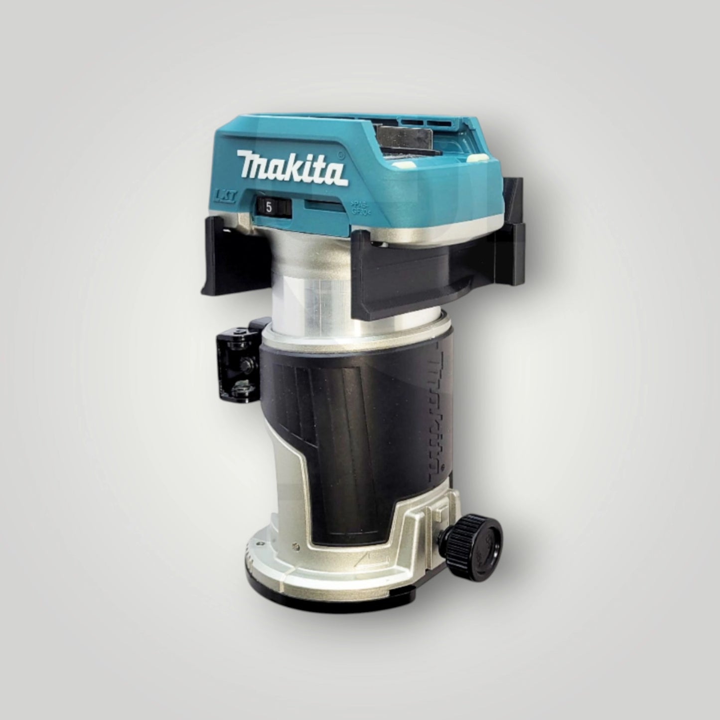 Wandhalter für Makita Oberfräse DRT50 – stabile Halterung für sichere Werkstattaufbewahrung